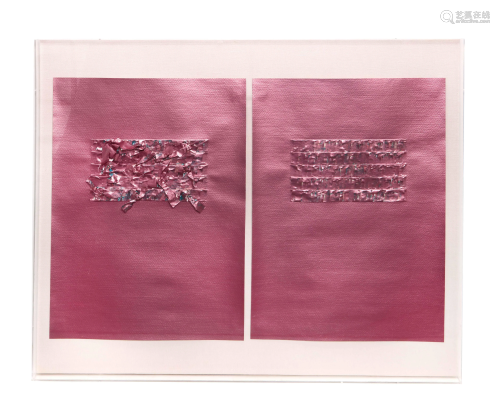 Audrey Sanders, Hieroglyphics Plum diptych, 1…