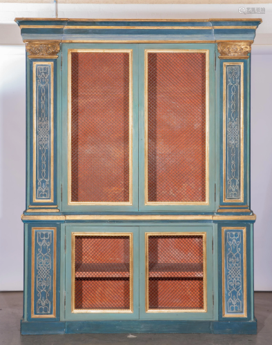 An Italian Baroque style painted cupboard