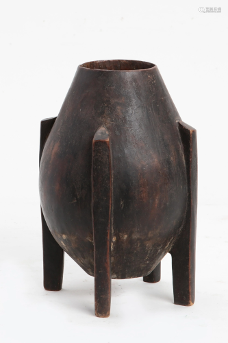 A Tribal carved vessel