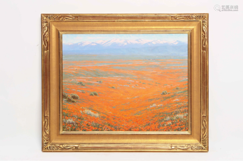Charles Muench, oil, Antelope Valley