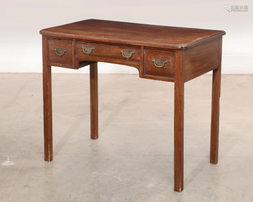 An English mahogany side table
