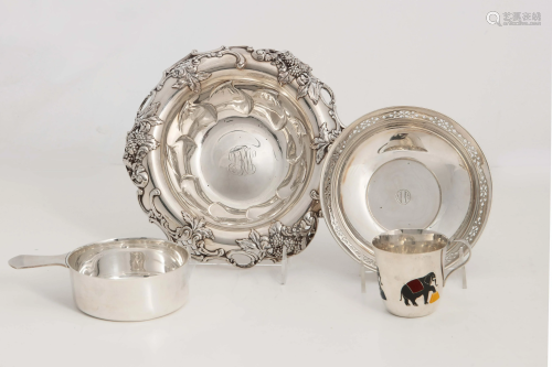 Four pieces of Tiffany & Co. sterling hollowware
