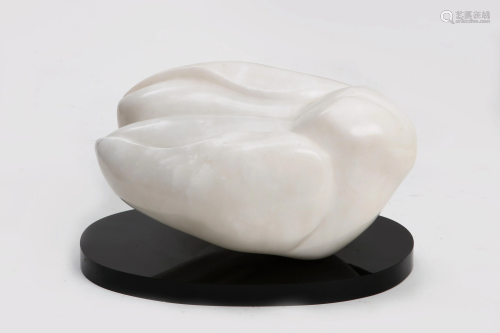 Pat Epstein, alabaster, free form sculpture
