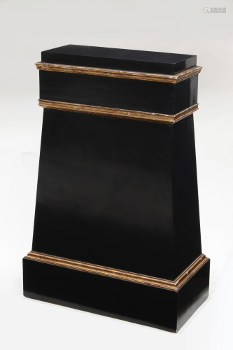A Neoclassical style ebonized pedestal