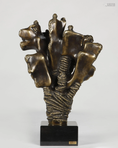 Zofia Wolska, bronze, abstract sculpture