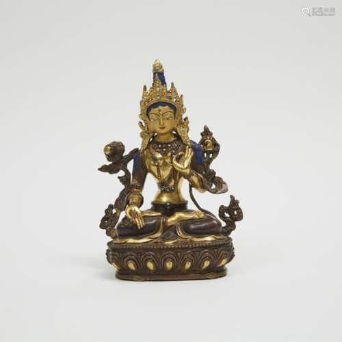 西藏 銅度母座像 A Bronze Tibetan Figure of Tara
