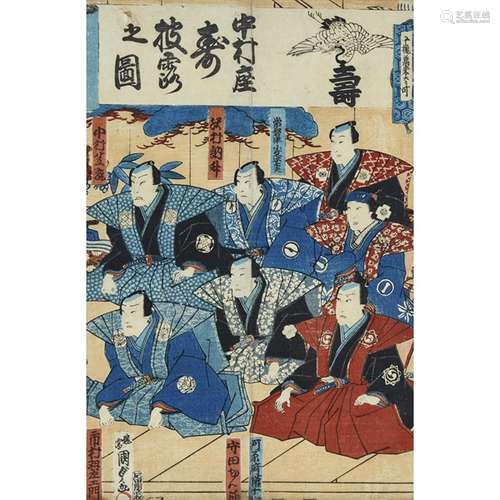 Utagawa Kunisada II (1823-1880), Actors, Circa 1860