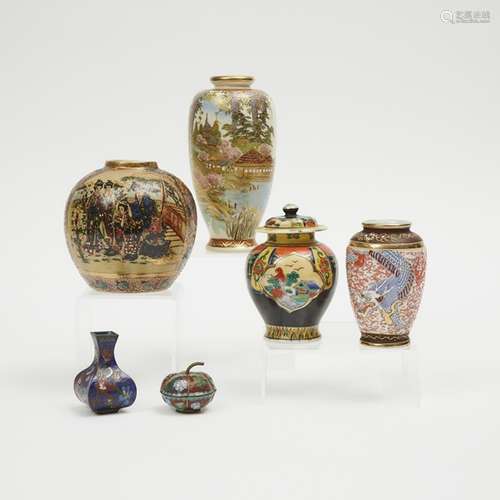 A Group of Six Miniature Japanese Vessels