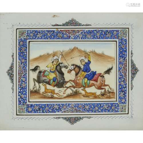 A Group of Three Framed Ivory Painted Miniatures