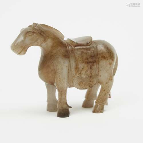 玉馬雕擺件 A Jade Carving of A Horse