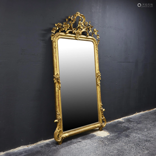 A Belle Époque giltwood pier mirror, circa 1900