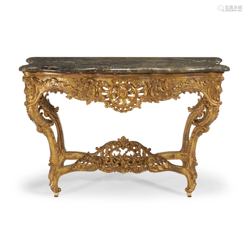 An Italian Rococo style giltwood console, late