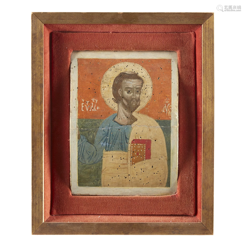 Icon of a prophet wearing a blue robe, 20th c…