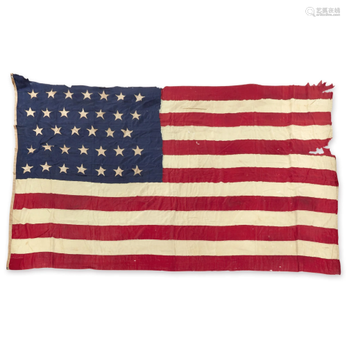 Civil War era 34-Star American Flag commemorating