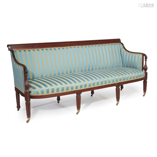 Federal carved mahogany sofa, William Cam…