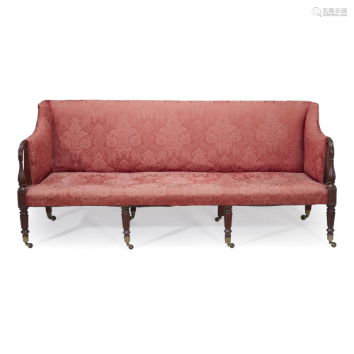 Federal carved mahogany sofa, Probably Balt…