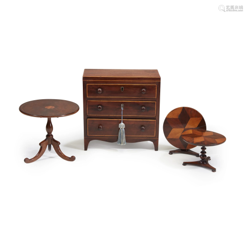 Group of miniature furniture items, 19th century