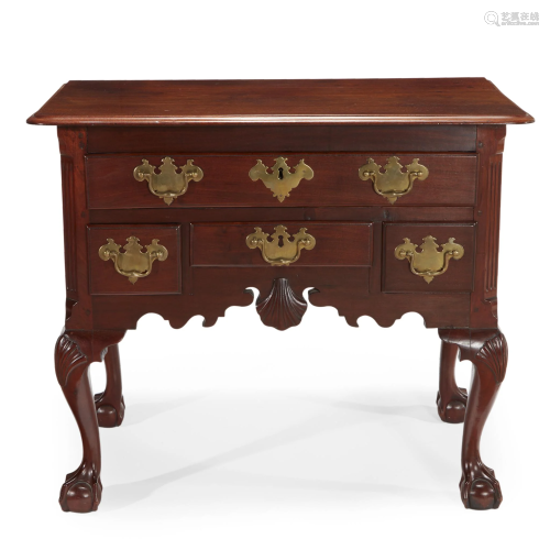 Chippendale carved mahogany dressing table,