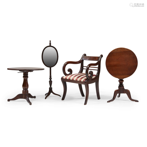 Group of miniature furniture items, 19th century