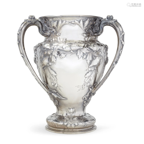 Sterling silver repoussé loving cup, Gorham Mfg. Co.,