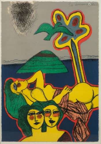 CORNEILLE (1922 2010) Nude and figures under a tre…