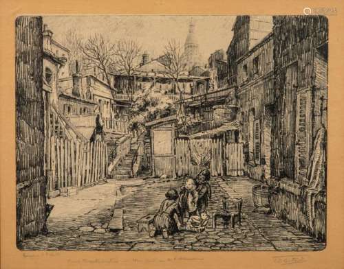 Victor Dominique BATARD (1890 1982) Montmartre, ru…
