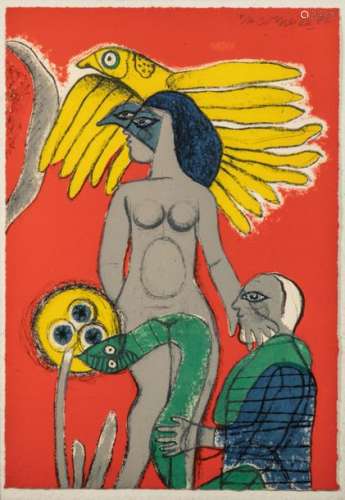 CORNEILLE (1922 2010) Nude bird snake and characte…