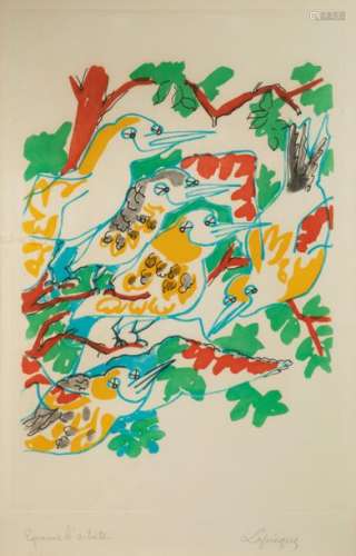 Charles LAPICQUE (1898 1988) Birds Lithograph in c…