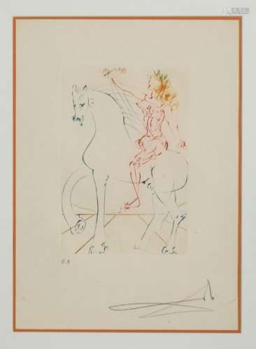 Salvador DALI (1904 1989) Woman on horseback Litho…