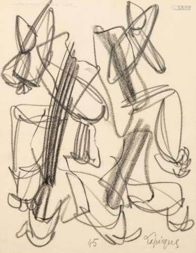 Charles LAPICQUE (1898 1988) Composition with two …
