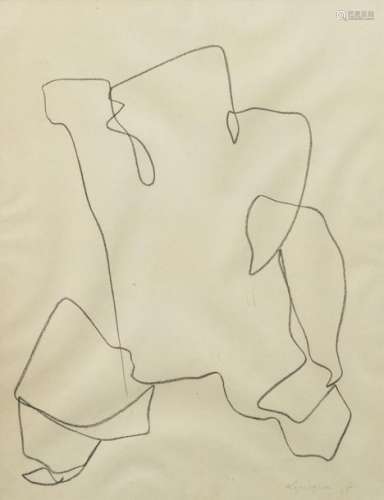 Charles LAPICQUE (1898 1988) Walking figure Pencil…