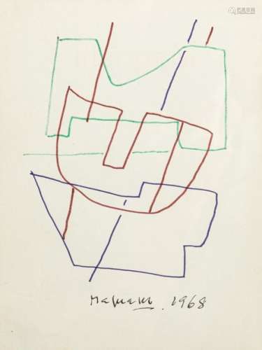 MAGNEM (XXth century) Untitled Markers on paper Si…
