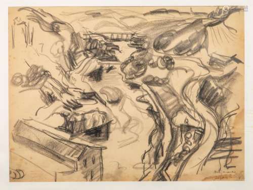 Jean AUJAME (1905 1965) View of Equizon (?) Charco…