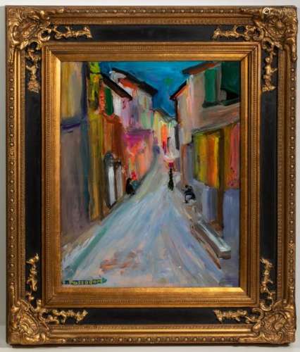 Eliane PASSADOR (1950) Rue de Saint Tropez Fixed u…