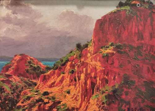 André DELACROIX (1878 1934) The Red Rocks in Carth…