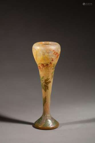 DAUM Soliflore vase with flared neck in multilayer…