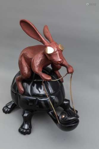 FONCKY TWO (1977) The tortoise and the hare Bronze…