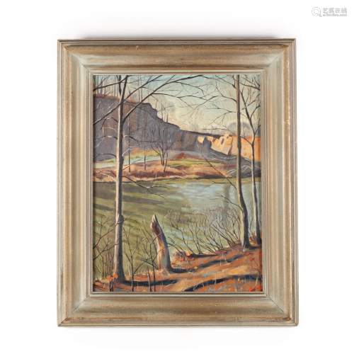 Edward Bruce (NY, 1879-1943), River Landscape