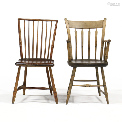 Two Antique Windsor Chairs