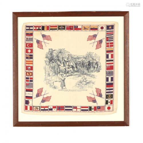 Silk Bandana Commemorating the Mexican …