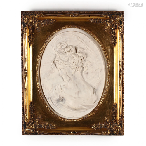 Exposition Universelle, Carved Marble Plaque