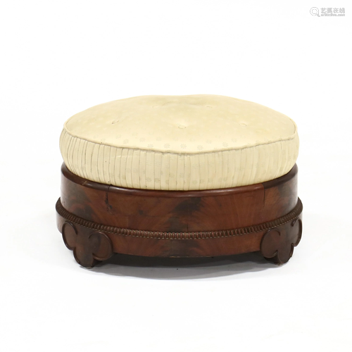 American Classical Mahogany Ottoman