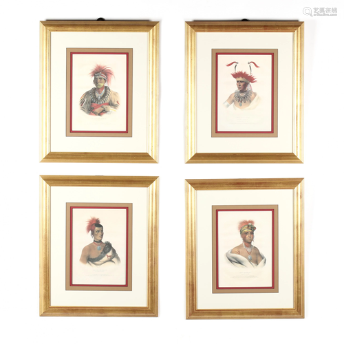 Four Prints after McKenney & Hall Lithographs