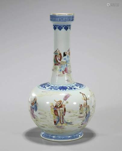 Chinese Qianlong-Style Enameled Porcelain Vase