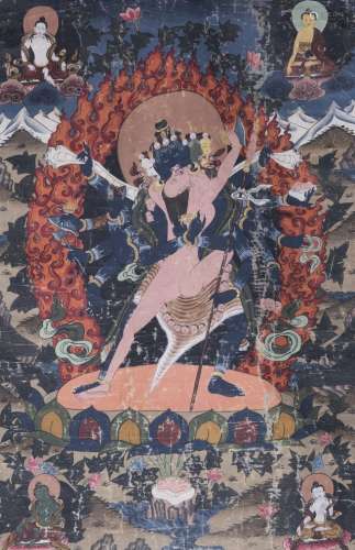 A THANGKA OF BUDDHA, QING DYNASTY