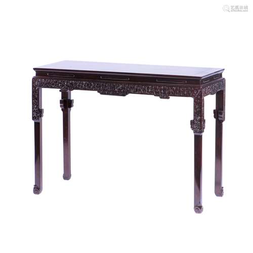 A FINE ZITAN HARDWOOD TABLE, TIAOZHUO