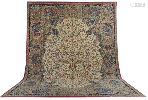 Semi-Antique Lavar Kerman Carpet
