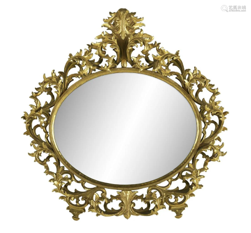 Italian Florentine-Style Giltwood Mirror