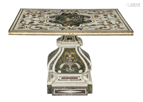 Renaissance-Style Pietra Dura Center Table