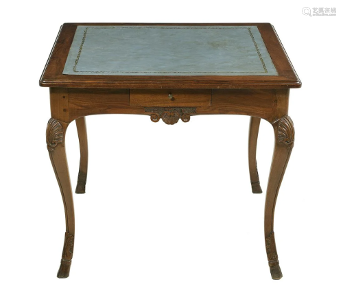 Provincial Louis XV-Style Fruitwood Games Table